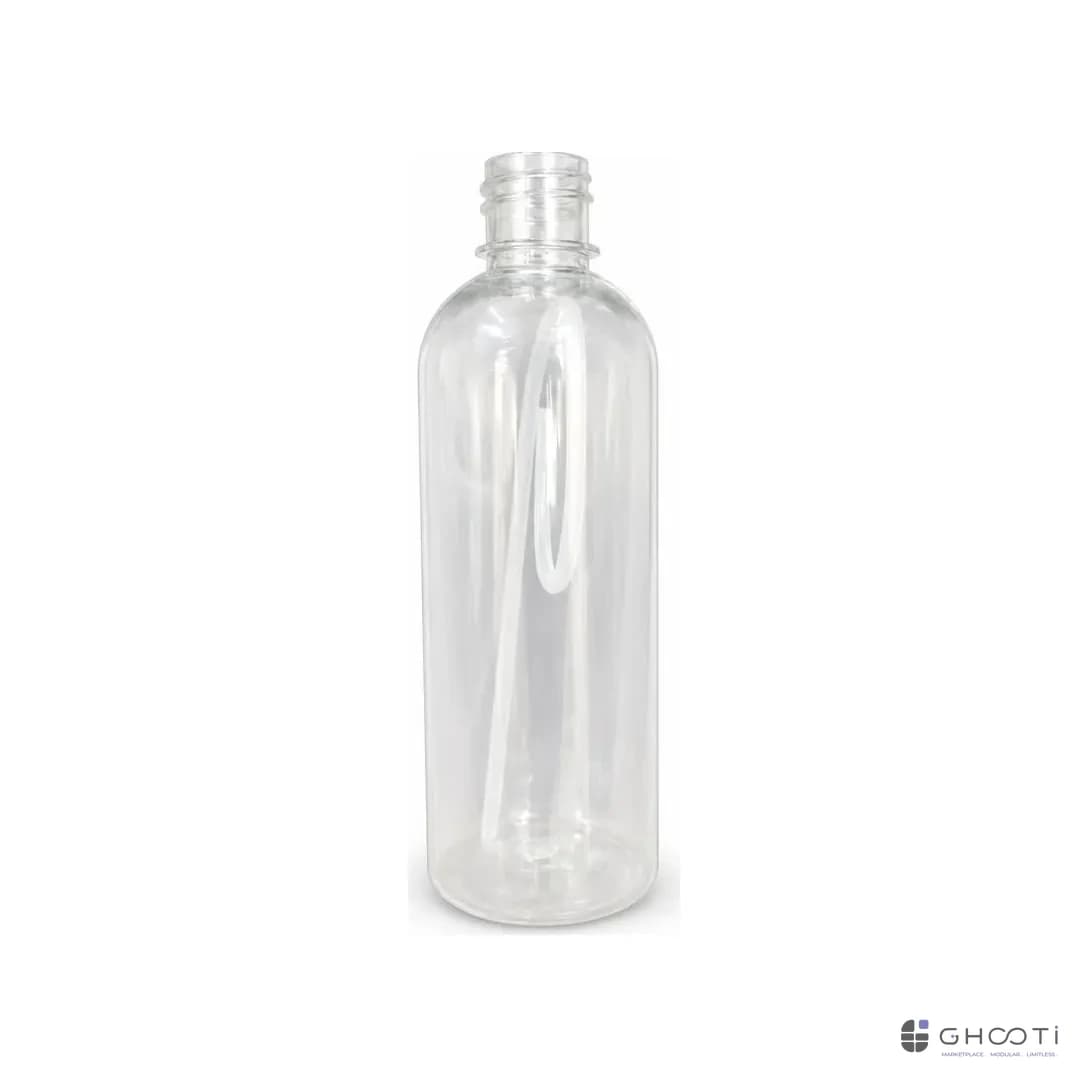 بطری پت 100 میلیلیتر دهانه 18 — شفاف